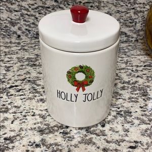 Rae Dunn HOLLY JOLLY jar